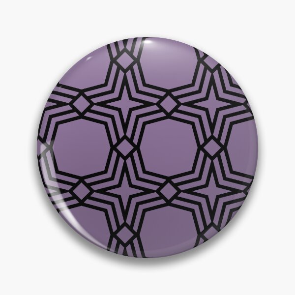 Item preview, Black and Purple Star Geometric Shape Pattern - Coloro 2022 Popular Color Lavender Silk 138-48-19 designed and sold by ColorOfTheYears.
