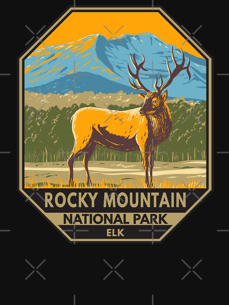 "Rocky Mountain National Park Colorado Elk" Tshirt for Sale by