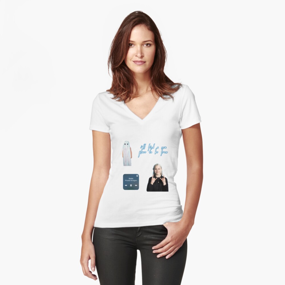 Item preview, Fitted V-Neck T-Shirt designed and sold by celestivl.