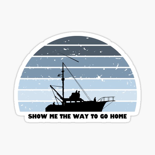 Show me the way to go home - Retro Moon Sticker