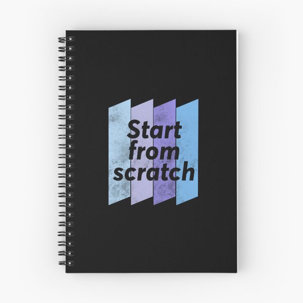 Item preview, Letters in cold colors "Start from scratch" designed and sold by magenta-dream.