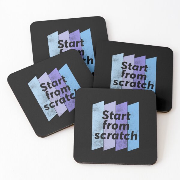 Item preview, Letters in cold colors "Start from scratch" designed and sold by magenta-dream.