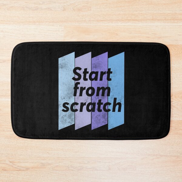 Item preview, Letters in cold colors "Start from scratch" designed and sold by magenta-dream.