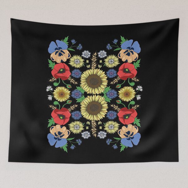 Item preview, Sunflowers - Cute Floral Vintage Ukrainian Vyshyvanka Style designed and sold by r-silver.