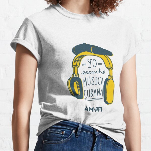 I listen to Cuban music (beret / two inks) Classic T-Shirt