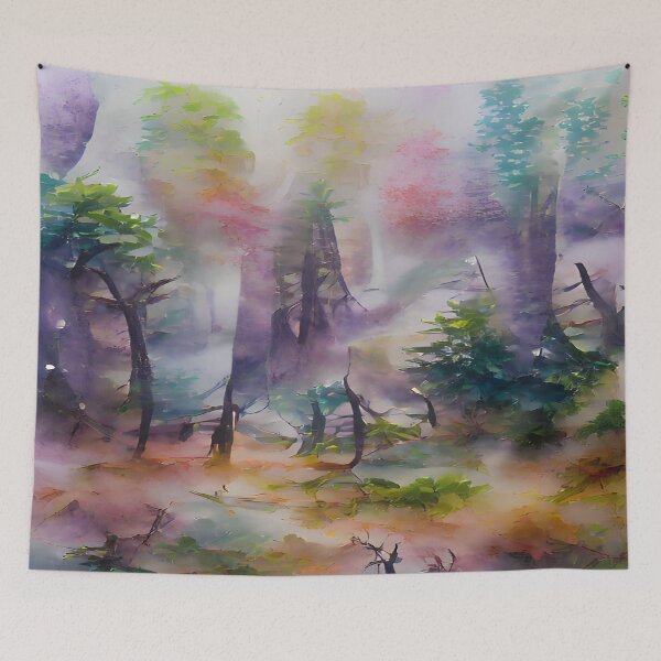 Item preview, Colorful misty forest designed and sold by FlyingSprinkles.