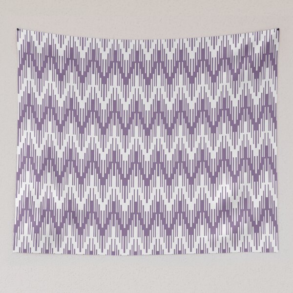 Item preview, Purple and White Striped Chevron Pattern Pairs Coloro 2022 Popular Color Lavender Silk 138-48-19 designed and sold by ColorOfTheYears.