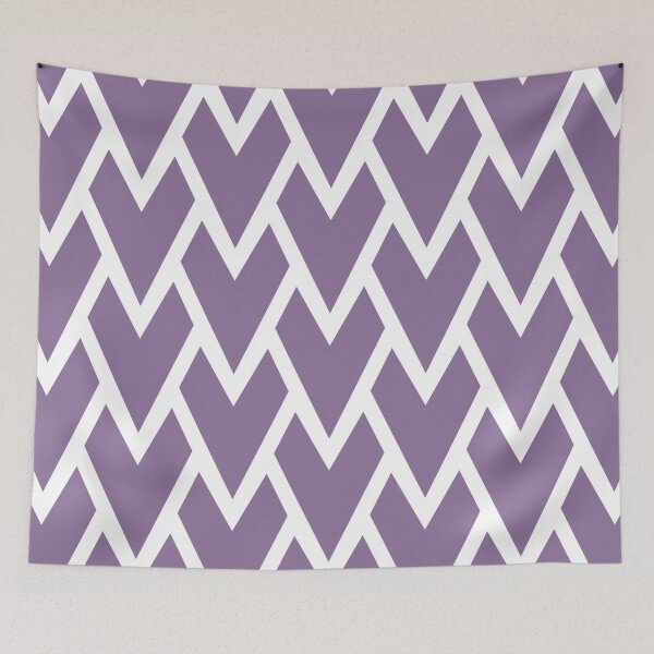 Item preview, Purple and White Tessellation Pattern 17 Pairs Coloro 2022 Popular Color Lavender Silk 138-48-19 designed and sold by ColorOfTheYears.