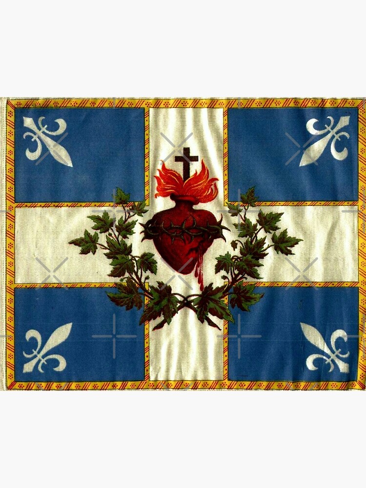 Flag Of The Sacred Heart Of Jesus Quebec Catholic Flag Photographic Print For Sale By 