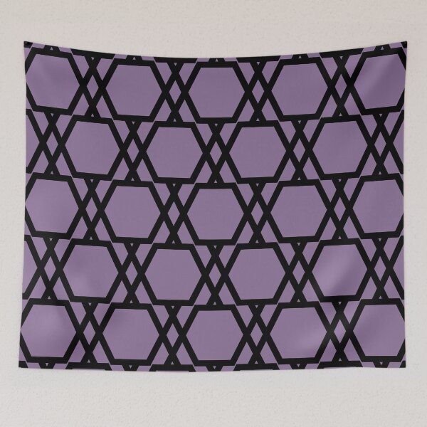Item preview, Black and Purple Tessellation Pattern 20 Pairs Coloro 2022 Popular Color Lavender Silk 138-48-19 designed and sold by ColorOfTheYears.