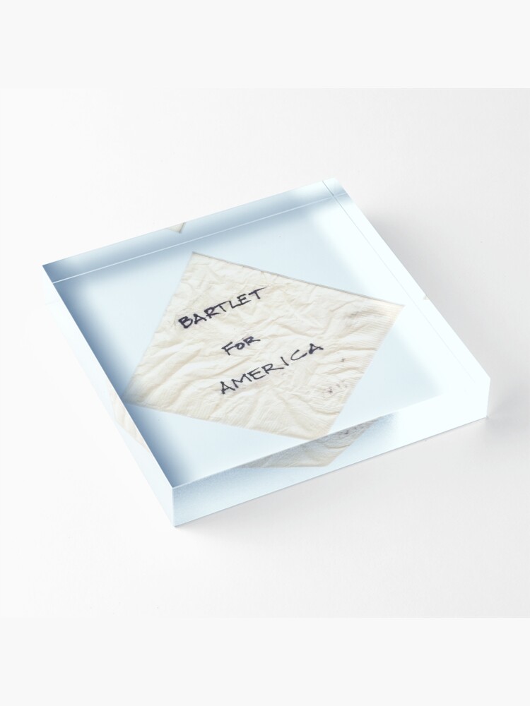 Alternate view of Bartlet for America Acrylic Block
