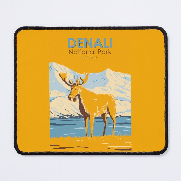 Item preview, Denali National Park Alaska Moose Vintage designed and sold by KrisSidDesigns.