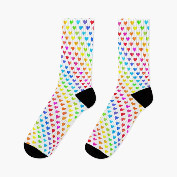 Item preview, Colorful Rainbow Hearts Stripe Pattern designed and sold by ArtVixen.