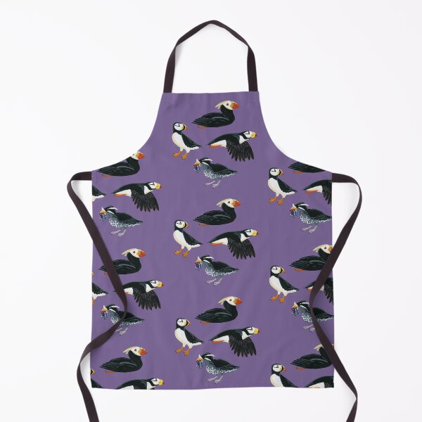 Item preview, Gouache Purple Puffins designed and sold by paintedpansy.