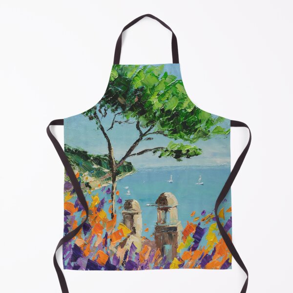 Item preview, Positano Landscape Oil Painting Print designed and sold by NatalyMak.