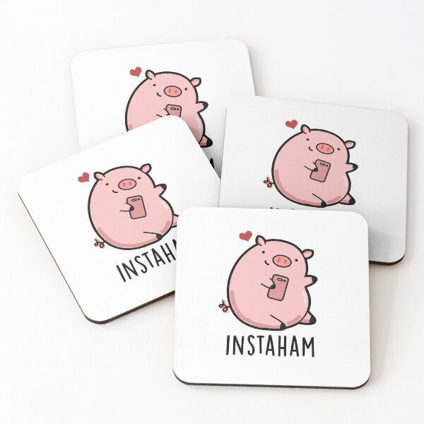 Item preview, Instaham Social Media Funny Pig Puns  designed and sold by punnybone.
