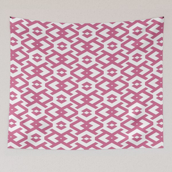 Item preview, Bubblegum and White Geometric Shape Pattern Pairs Coloro 2022 Popular Color Pink Guava 151-53-27 designed and sold by ColorOfTheYears.