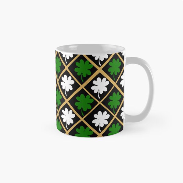 Item preview, St Patrick's day 4 leaf clover Gold Green and White diamond pattern designed and sold by DemonicGloom.