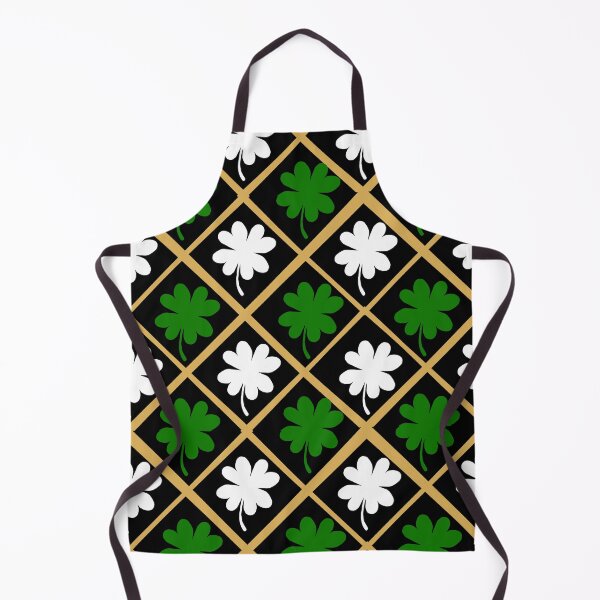 Item preview, St Patrick's day 4 leaf clover Gold Green and White diamond pattern designed and sold by DemonicGloom.