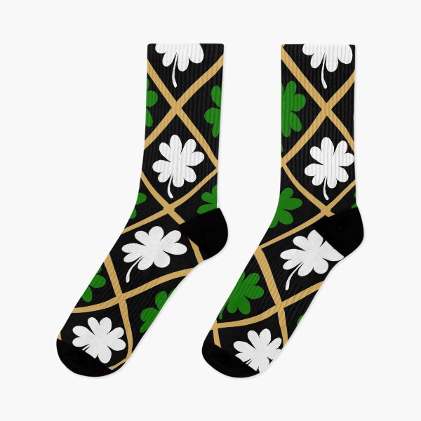 Item preview, St Patrick's day 4 leaf clover Gold Green and White diamond pattern designed and sold by DemonicGloom.