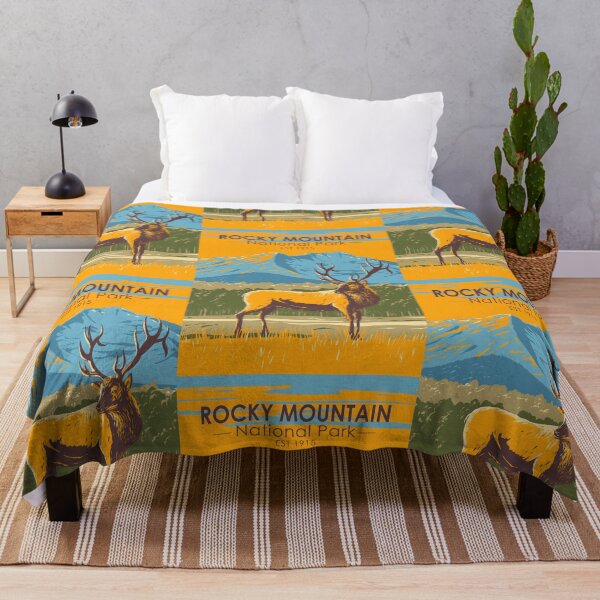 Item preview, Rocky Mountain National Park Colorado Elk Vintage designed and sold by KrisSidDesigns.