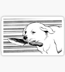 Knife Dog Sticker