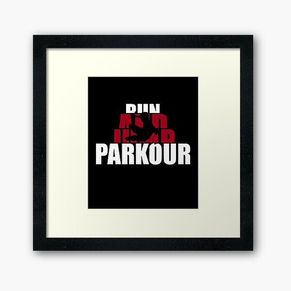 Run Jump Parkour Free Running Gifts Framed Art Print