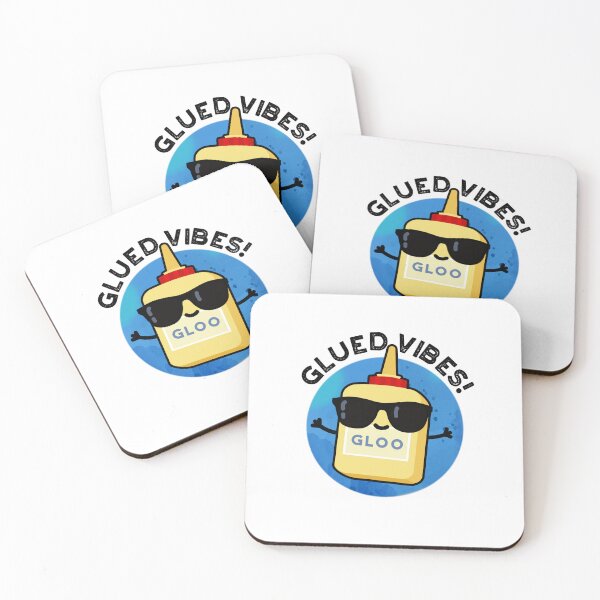 Item preview, Glued Vibes Funny Glue Puns  designed and sold by punnybone.