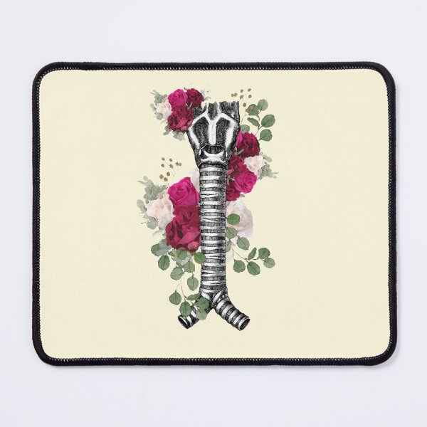 Item preview, Human larynx, floral anatomy art, speech pathology, watercolor illustration designed and sold by Collagedream.