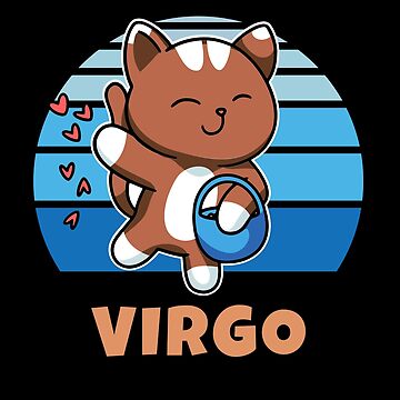 Artwork thumbnail, Zodiac Sign Virgo Cute Cat Kawaii by brandoseven