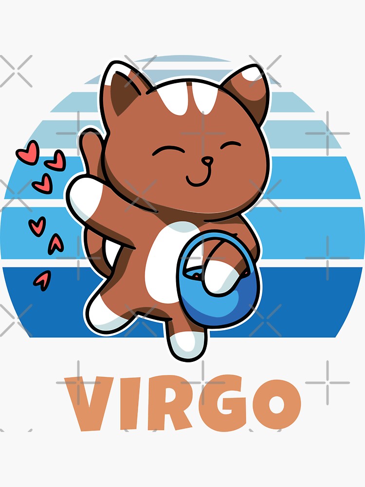 Zodiac Sign Virgo Cute Cat Kawaii by brandoseven