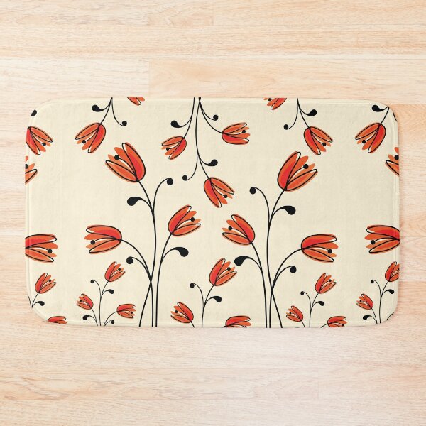 Item preview, Elegant Abstract Flower Art Beige Black And Orange Pattern designed and sold by NawalMagdy.