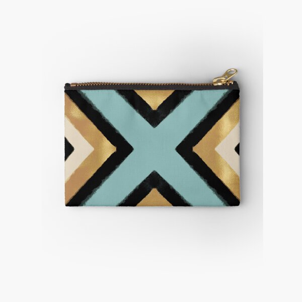 Item preview, Black Gold Mint Brush Strokes Triangles designed and sold by InovArtS.