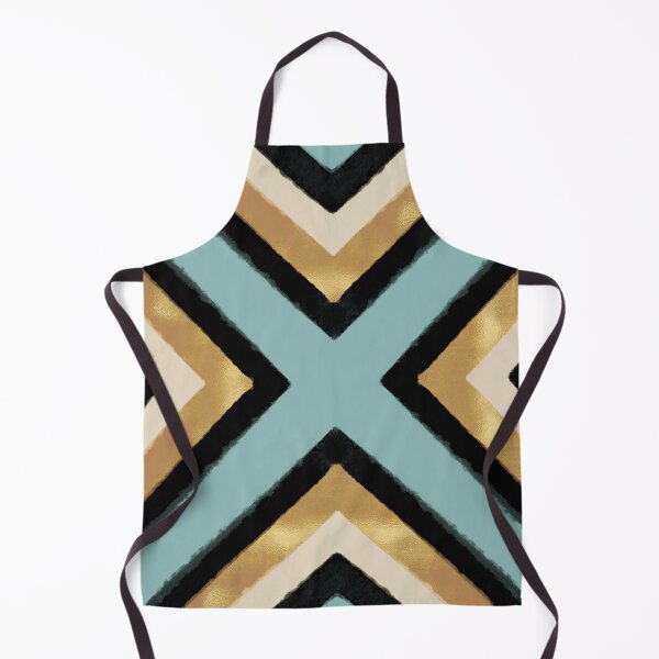 Item preview, Black Gold Mint Brush Strokes Triangles designed and sold by InovArtS.