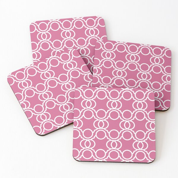 Item preview, Bubblegum and White Geometric Circle Pattern Pairs Coloro 2022 Popular Color Pink Guava 151-53-27 designed and sold by ColorOfTheYears.