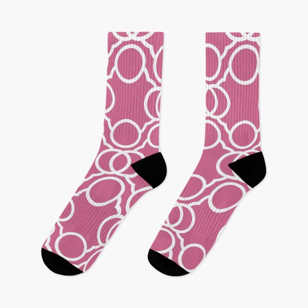 Item preview, Bubblegum and White Geometric Circle Pattern Pairs Coloro 2022 Popular Color Pink Guava 151-53-27 designed and sold by ColorOfTheYears.