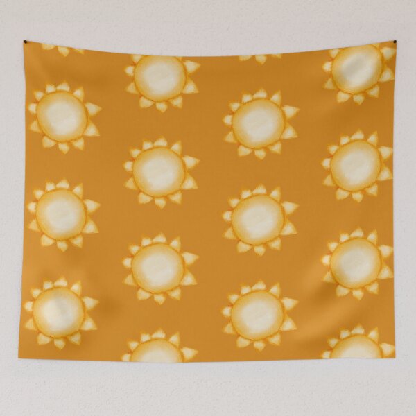Item preview, Yellow Shining Watercolor Sun Painting | Happiness Motivation | Bright Happy Day designed and sold by MiaDelelai.