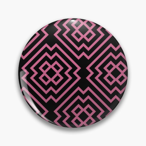 Item preview, Black and Bubblegum Ornamental Shape Pattern 6 Pairs Coloro 2022 Popular Color Pink Guava 151-53-27 designed and sold by ColorOfTheYears.