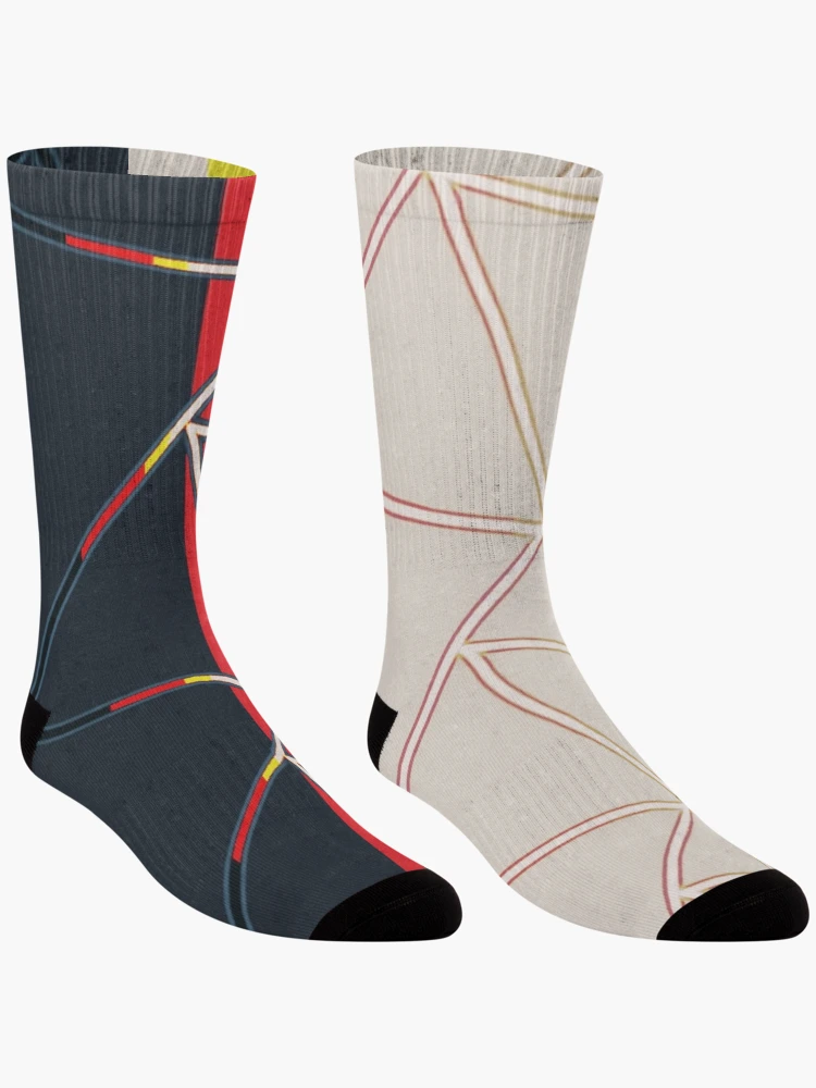 Thumbnail 3 of 5, Socks, Abstract triangular patterns designed and sold by Prevlin.