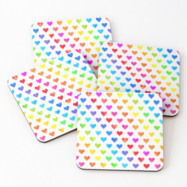Item preview, Colorful Rainbow Hearts Stripe Pattern designed and sold by ArtVixen.