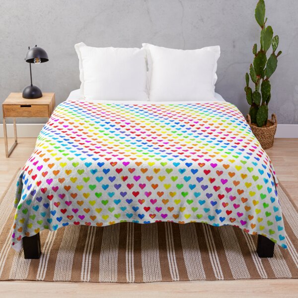 Item preview, Colorful Rainbow Hearts Stripe Pattern designed and sold by ArtVixen.