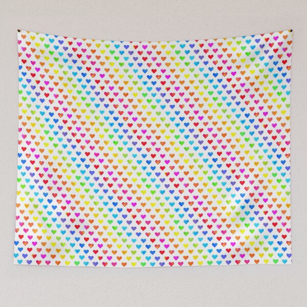 Item preview, Colorful Rainbow Hearts Stripe Pattern designed and sold by ArtVixen.