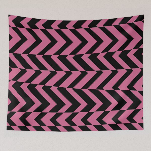Item preview, Black and Bubblegum Chevron Horizontal Pattern Pairs Coloro 2022 Popular Color Pink Guava 151-53-27 designed and sold by ColorOfTheYears.