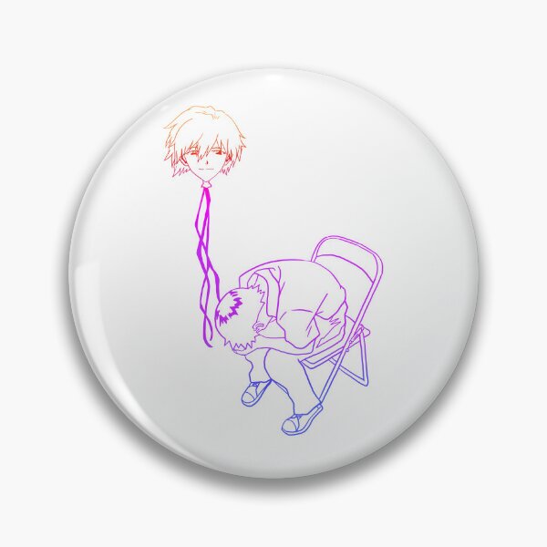Item preview, NGE! Shinji Ikari chair Kaworu balloon essential messed up gradient shirt for fans designed and sold by angsty-angst.