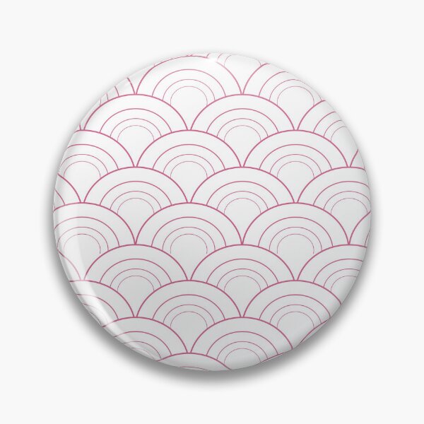 Item preview, Bubblegum and White Scallop Curve Pattern Pairs Coloro 2022 Popular Color Pink Guava 151-53-27 designed and sold by ColorOfTheYears.