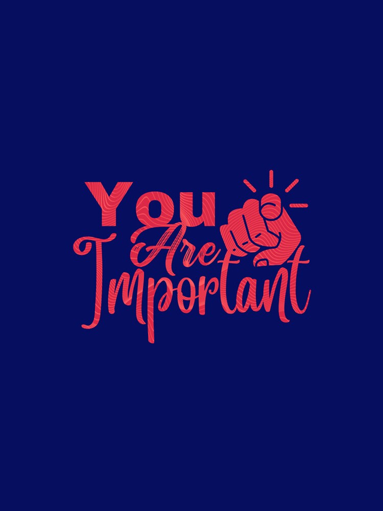 Aperçu 5 sur 5. Coque iPhone avec l'œuvre You are important quote dark pink waves texture hand design créée et vendue par PositiveStudio7.