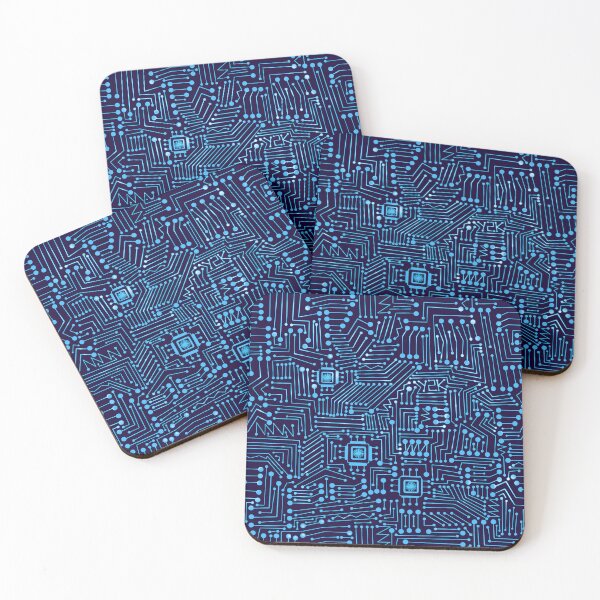 Item preview, Y2K Electric Blue Circuit Board Computer Virus designed and sold by Kelly  Thompson.
