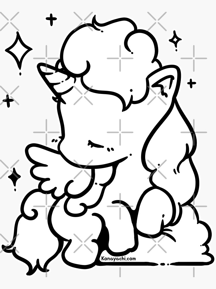 Soft Unicorn (Plain White) by Konayachi