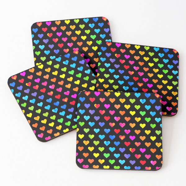 Item preview, Colorful Rainbow Hearts Stripe Pattern designed and sold by ArtVixen.