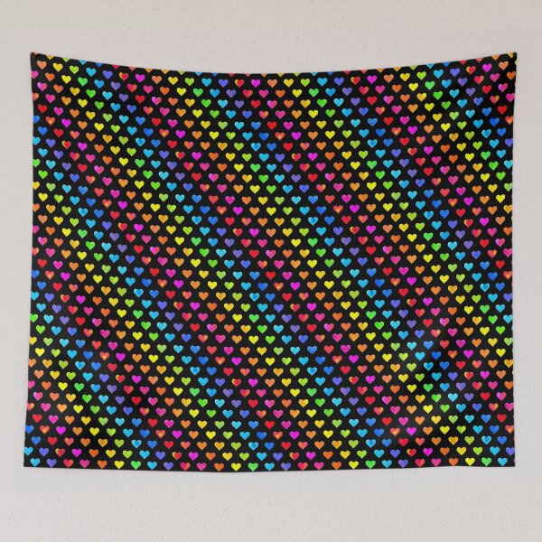 Item preview, Colorful Rainbow Hearts Stripe Pattern designed and sold by ArtVixen.